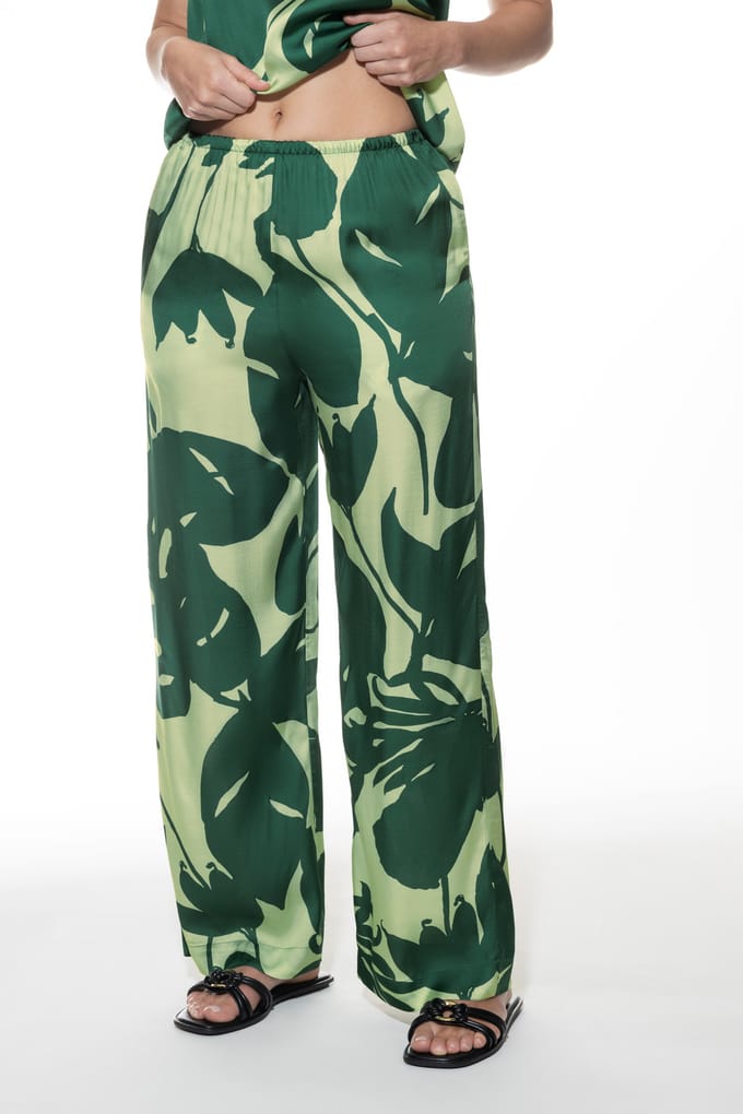 Broek Serie Tropical Leaves Into The Green