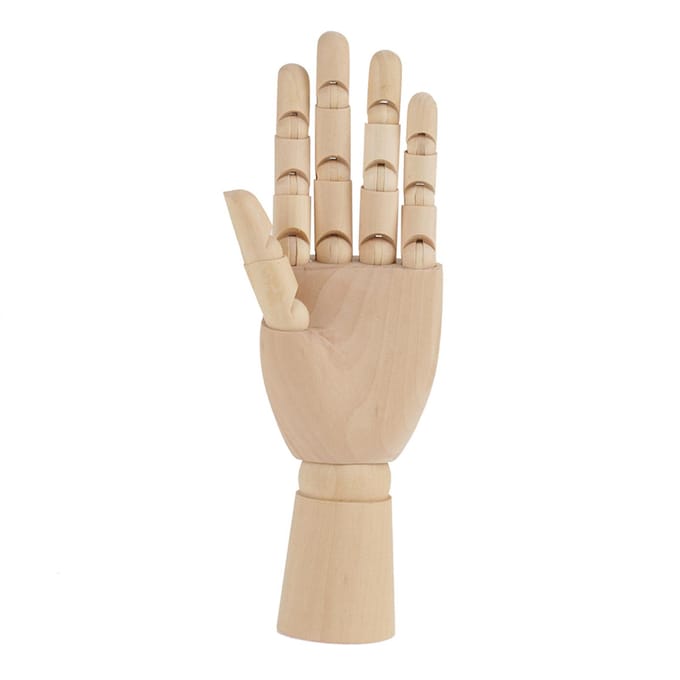 Vrouwen Hand Lichaam Kunstenaar Model Gelede Gearticuleerde Houten Sculptuur Mannequin Houten (#3) left hand beige