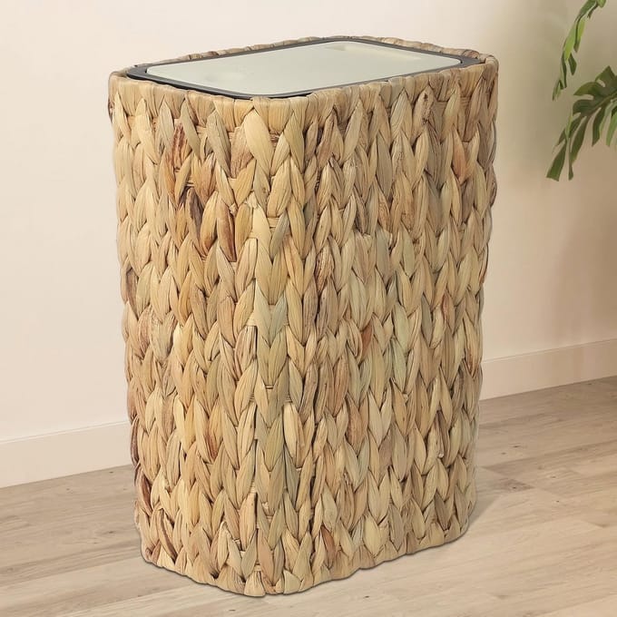 Boho Rotan Prullenbak met Deksel voor Badkamer en Keuken