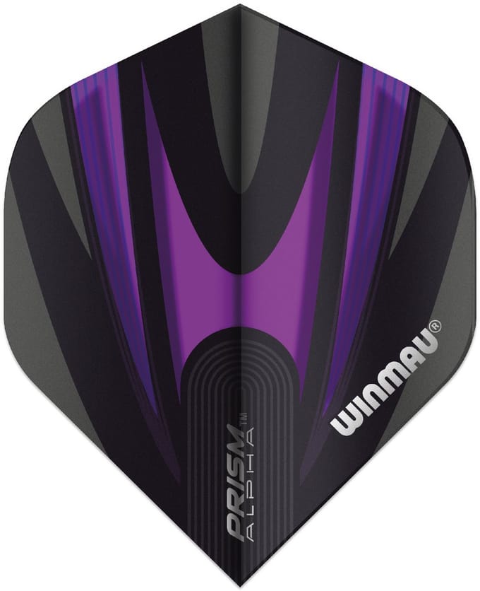 Winmau Prism Alpha Purple & Black - Dart Flights