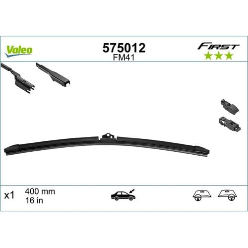 Wisserblad VALEO First Blade 575012 400mm, voor, 1 stuk