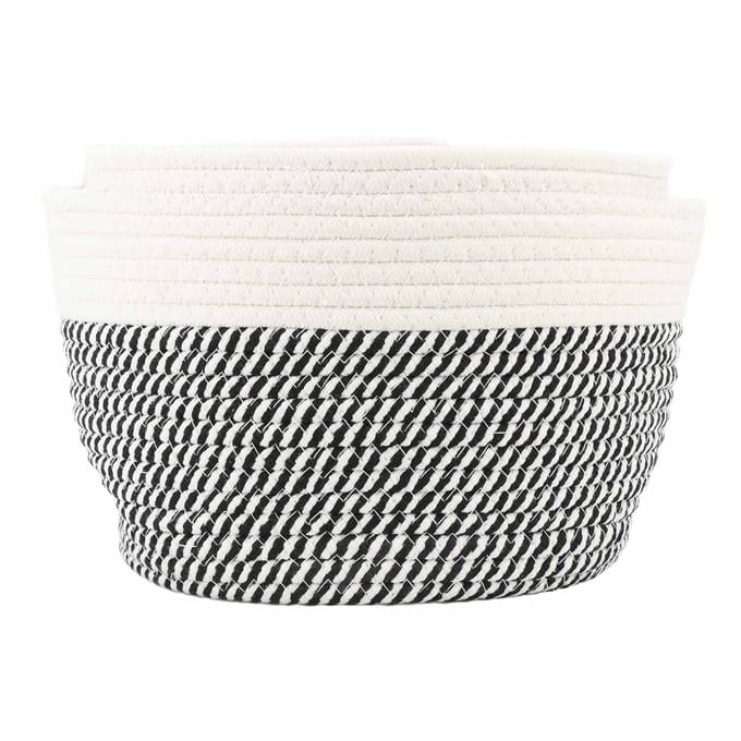 Opvouwbare Wasmand Multifunctioneel Grote Capaciteit Katoen Linnen Geweven Opvouwbare Wasmand 20x15cm / 7.9x5.9in wit