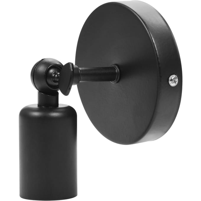 Applique murale de style rétro pour bar, café, couloir, support de lampe avec douille E27(Noir) noir