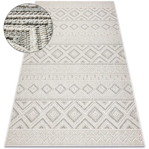 Kleden Rugsx Tapijt JERSEY 19234 grijs - Ruiten, structureel, 80x150 cm