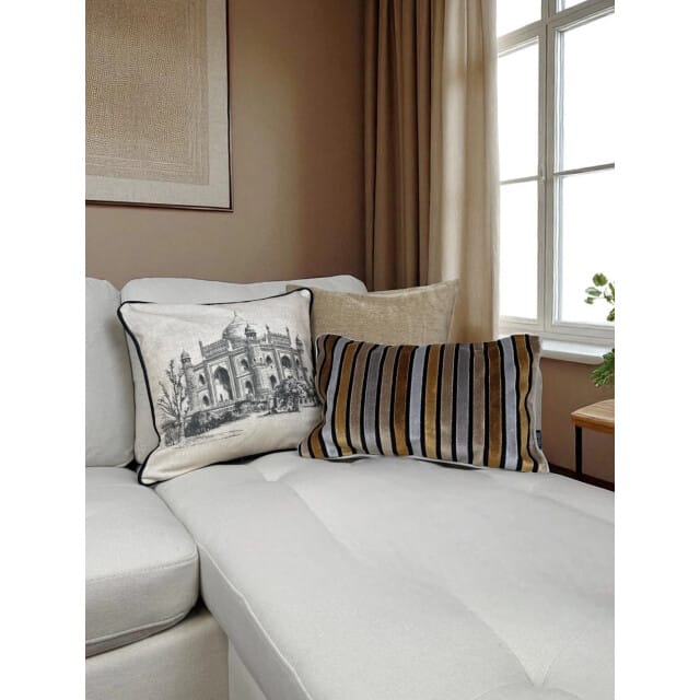 NOVÉE Sierkussen mara stripe | 30 x 50 cm | velvet/viscose