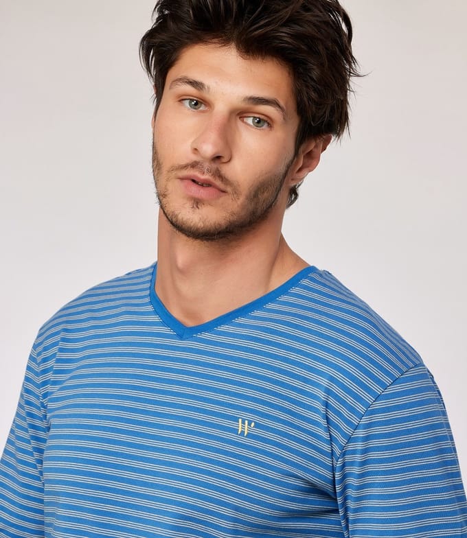 Woody pyjama heren - blauw - 252-10-MVS-Z/924 - maat L