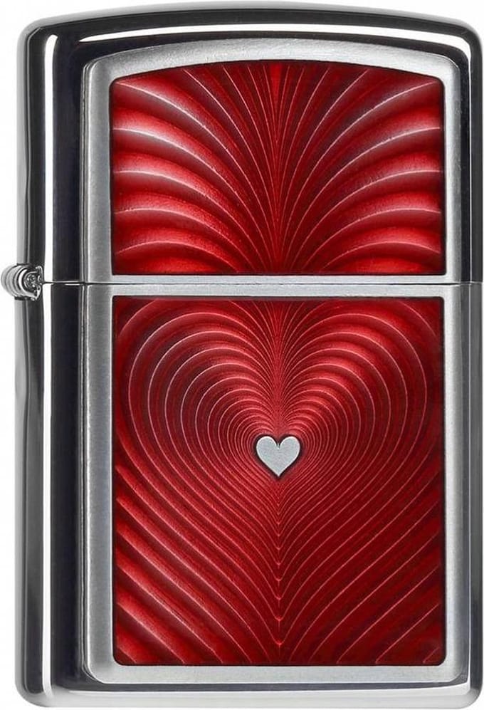 Zippo aansteker Red 3D Heart