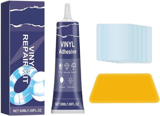 Reparatieset Opblaasbaar - Waterdichte Kit - Boot Zwembad Tent - Professionele Kwaliteit - 50ml 6x6cm Patch - Transparant