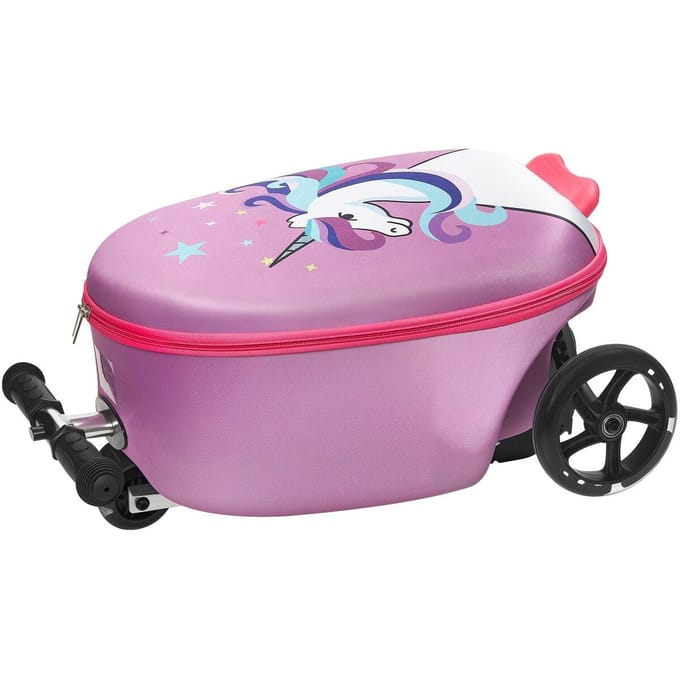 Rijd-op Bagage 20-inch Kinderstep Koffer met Knipperende Wielen Paars