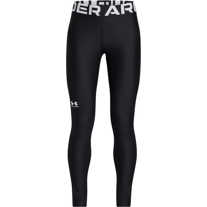 Under Armour HG Legging Unisex Sportlegging - Zwart - Wit