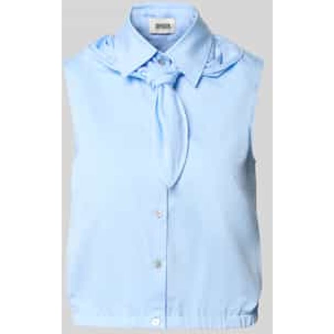 regular fit top met logostitching model 'Tiriel'