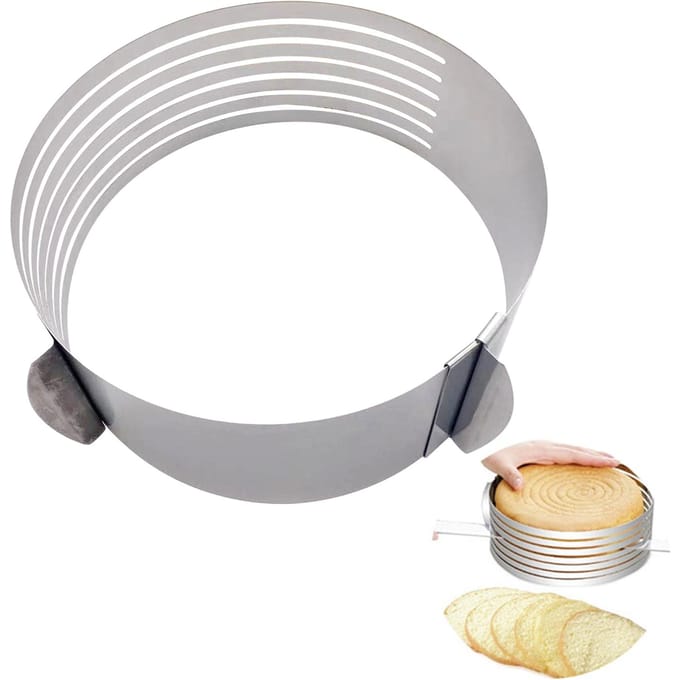 6-8 Inch Taartsnijder Snijder Roestvrij Staal Verstelbare Gelaagde Taartsnijder Snijder Mousse Taart Type 1 gray