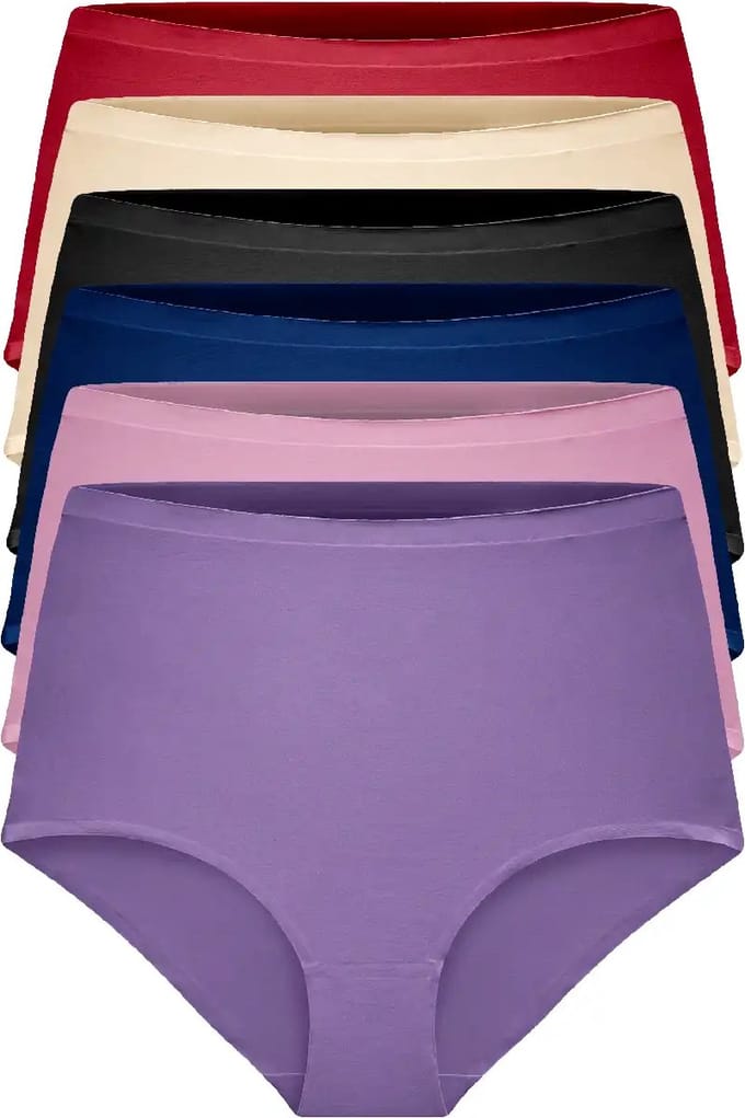 Gaubert 6-Pack Dames taille slip invisible - Onzichtbare naadloze hoge onderbroeken - Seamless - Combi / L/XL