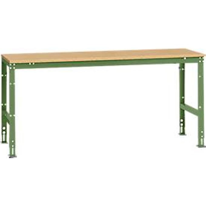 Manuflex basistafel UNIVERSAL Standaard, tafelblad multiplex, 2000 x 800, resedagroen