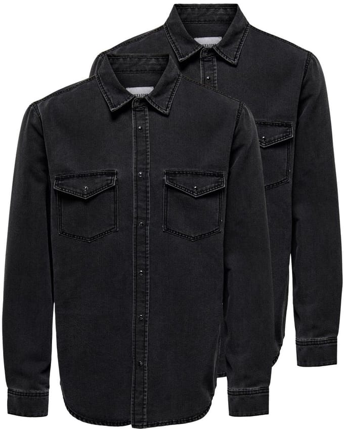 Only & Sons Heren Jeans overhemd 2 pack Bane