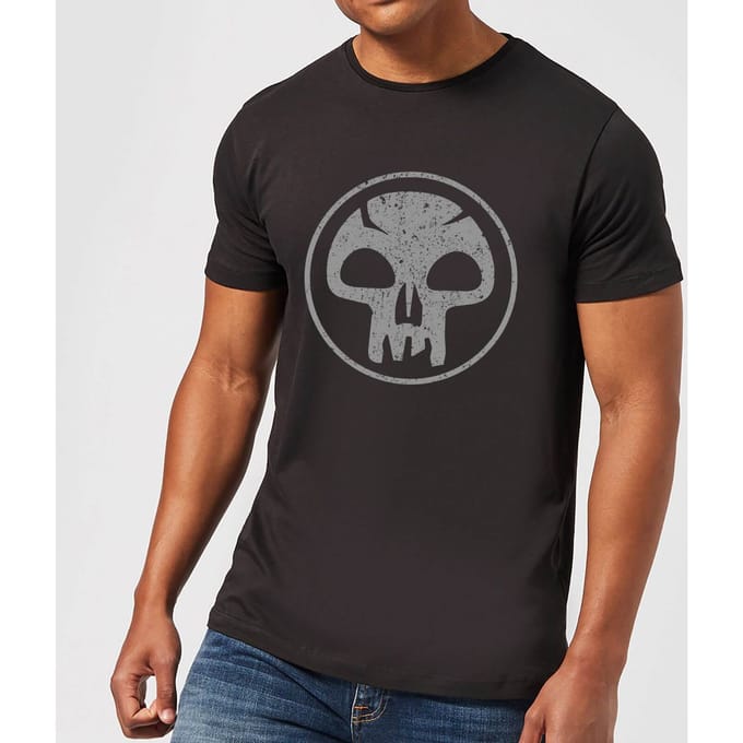 Magic The Gathering Black Mana T-shirt - Zwart - L