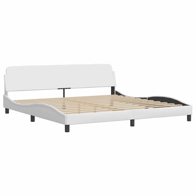 vidaXL - Bedframe - "Dover" - kunstleer - wit - 200x200 - cm