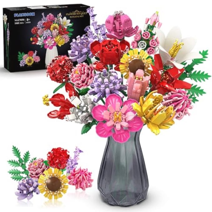 Bloemenboeket Bouwset voor Creatieve Decoratie en Cadeaus