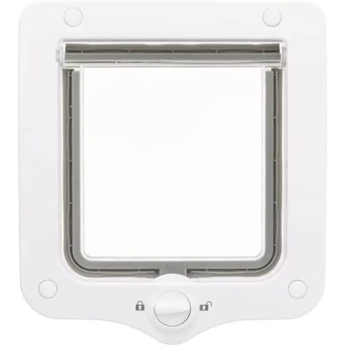 Trixie 2-Way Flap Door Cat and Small Dog White 20x22cm