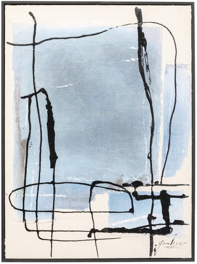 Schilderij Frame Dust 55x75cm blauw Kare Design