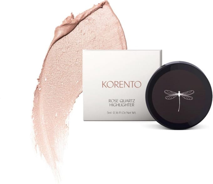 Highlighter - Rozenkwarts - Korento - ROSE QUARTZ - 100% Natuulijke Highlighter - Zero Waste - Vegan