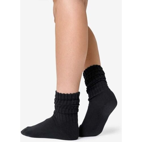 FAMME Slouchy Socks Black 36-38