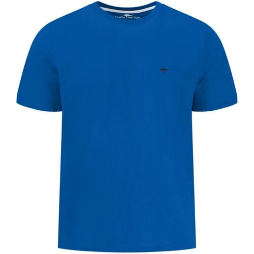 Fynch-Hatton T-Shirt Single Jersey Crew Neck Strong Blue / male