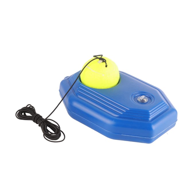 Tennisbal-rugtrainerset met rubberen elastisch touw voor training door één persoon blue