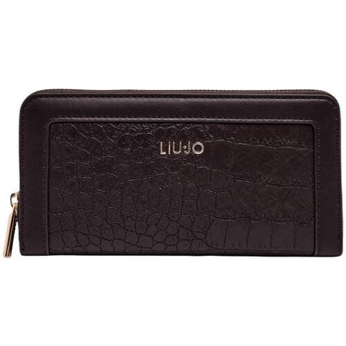 LIU JO portemonnee Kaliska ECS Zip Around Wallet Deep Brown donkerbruin