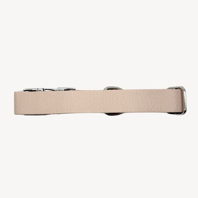 Solid - Zand / Beige - Halsband Hond - S- 28 / 40 cm