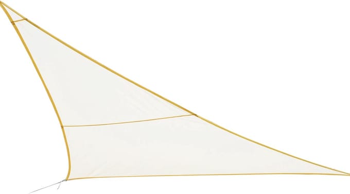 Practo Garden - Schaduwzeil - Driehoek - Polyetheen - 5 x 5 m - Crème