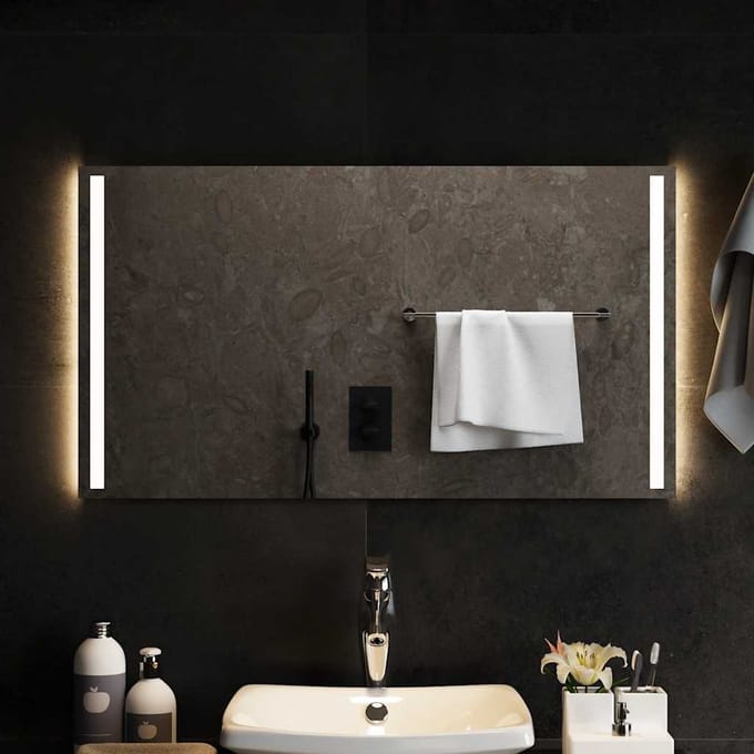 vidaXL - Badkamerspiegel - LED - 90x50 - cm