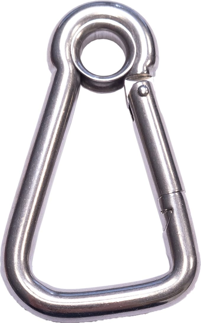 Seilflechter - Karabijnhaak - Triangel - Oog - 80x8mm - RVS A4