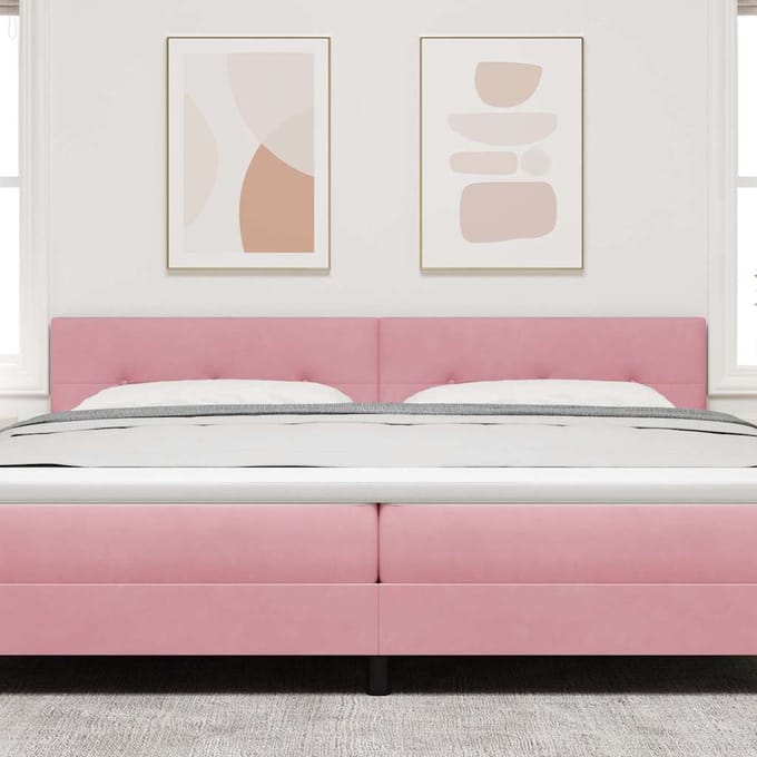 vidaXL - Hoofdbord - Roze - 200 - cm - Fluweel