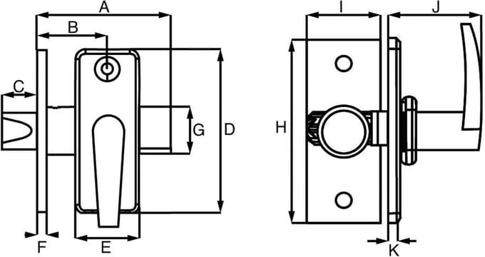Insteekgrendel met sluitplaat lengte 70 mm zilvergrijs