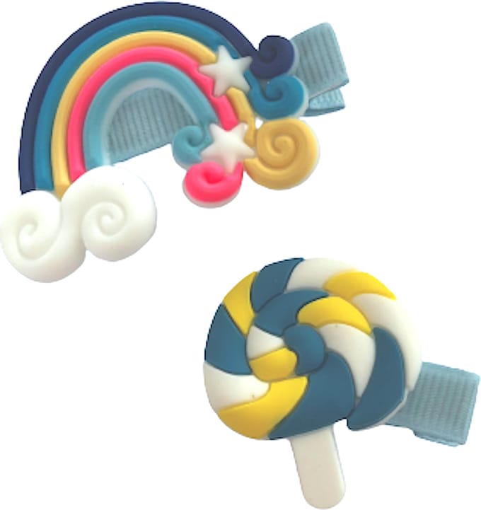 Haarclipjes - Regenboog - Vrolijk en kleurrijk - Haaraccessoires - Damesdingetjes