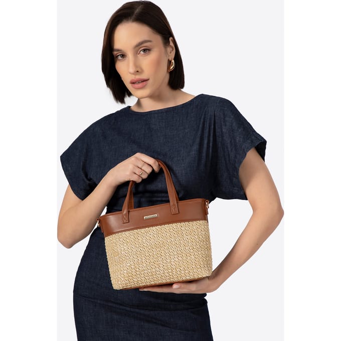 Wittchen - Dames Handtas - Boho Elegantie - Eco-leer en Polypropyleen - Verstelbare Band