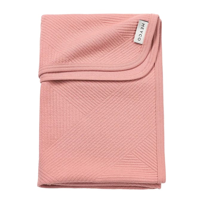 Meyco Baby Jacquard Wiegdeken - Rose - 75x100cm - 0.5 TOG
