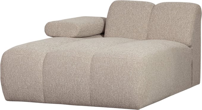 WOOOD Mojo Chaise Longue Elementenbank Links - Bouclé - Beige