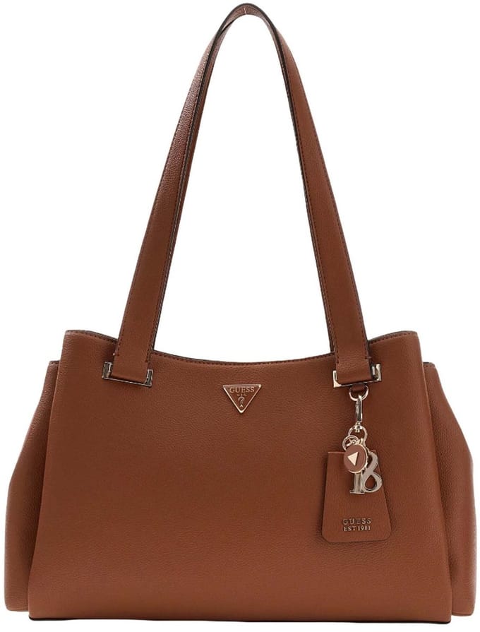 GUESS schoudertas Evie Girlfriend Carryall Cognac bruine