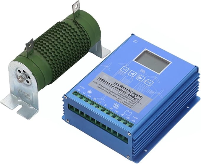 Hybride Laadregelaar - Energie Controller - Duurzaam Energie - MPPT Boost PWM - 12V 24V 48V - Grijs