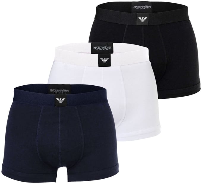 Emporio Armani Boxershorts ESSENTIAL LOGOLABEL Set van 3