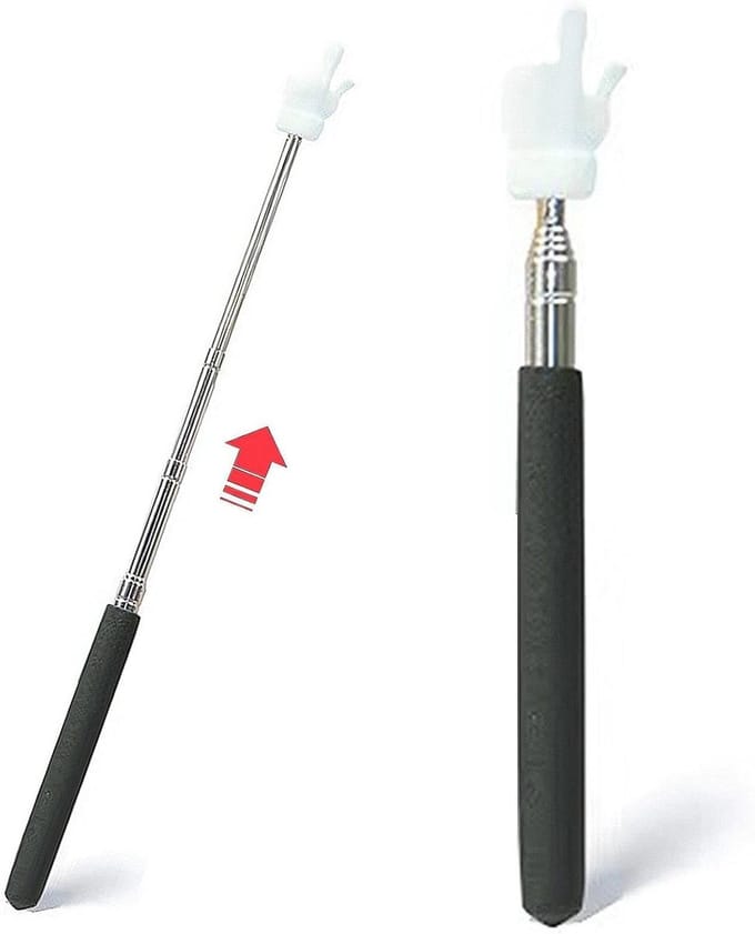 Pointer Stok - Instructiestok Aanwijzer - Lesgeven Presenteren - Verstelbare Lengte - 20 cm - Willekeurig