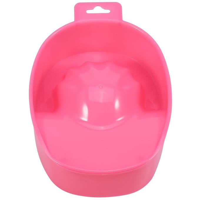 Nagelkunst Tips Hand Wasbak Schaal Tray Polish Behandeling Verwijderaar Manicure Spa Gereedschap (Roze)