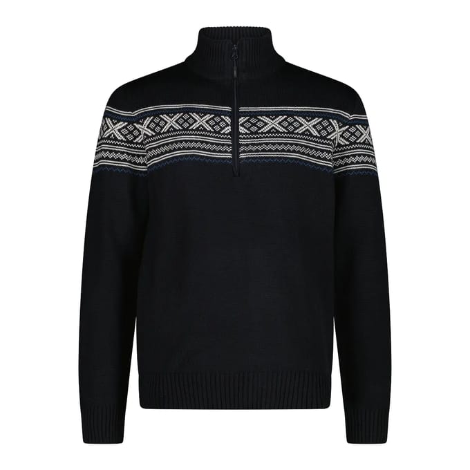 Trui met rits col CMP Wooltech