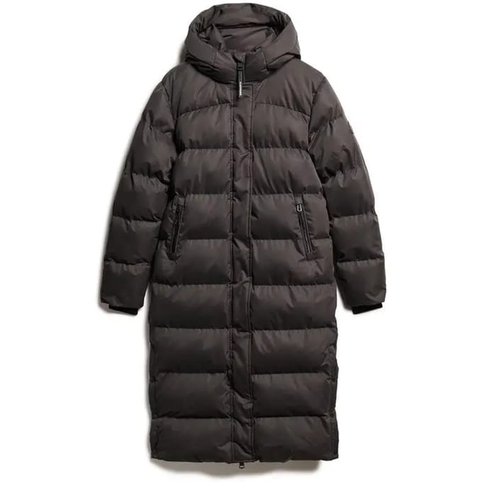 Superdry MICROFIBRE LONGLINE PUFFER JKT Dames Jas - Maat M