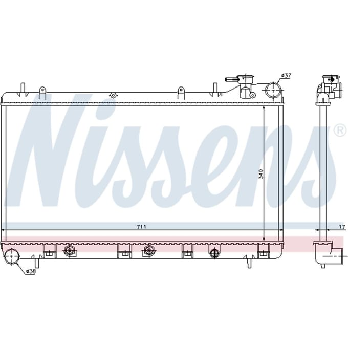 Radiator, motorkoeling NISSENS 64186