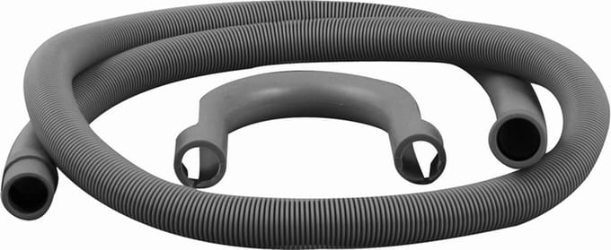 Afvoerslang 19mm - 21mm, 1m, PVC, met bocht