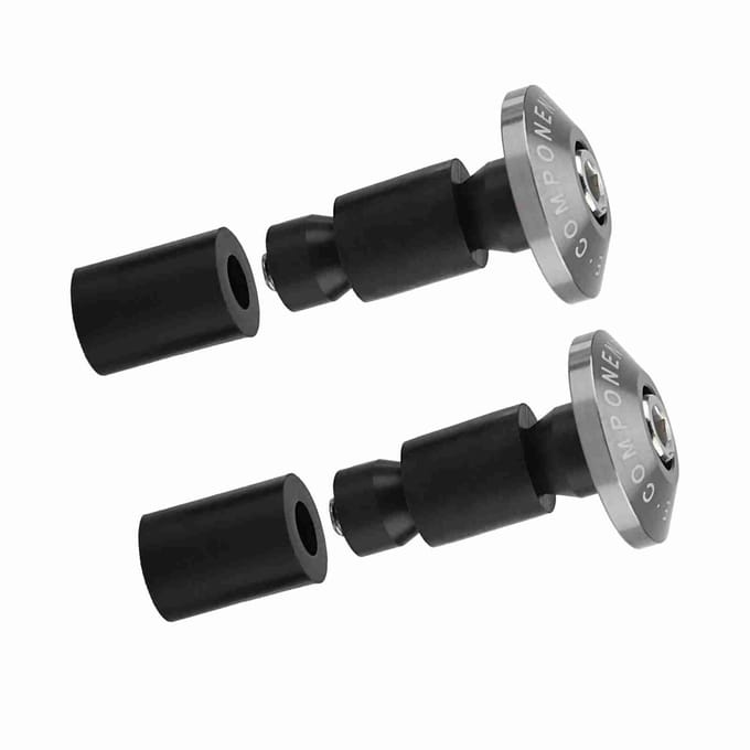 22mm 78inch Motorfiets Stuur Einde Slider Plug Kappen voor Racing ATV Offroad Titanium black