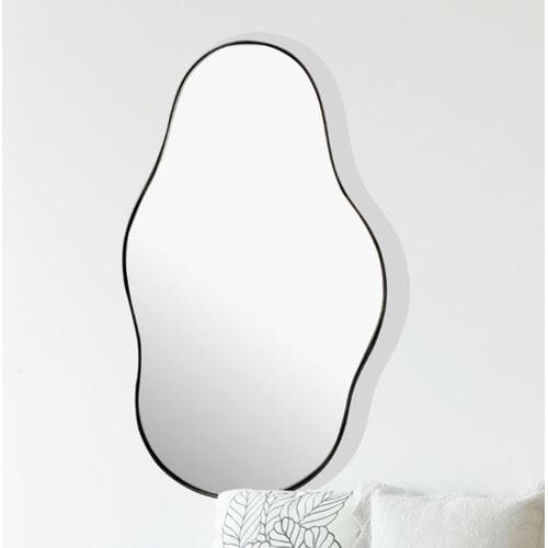 Spiegel zwart asymmetrisch 40x80 cm - WL7.109